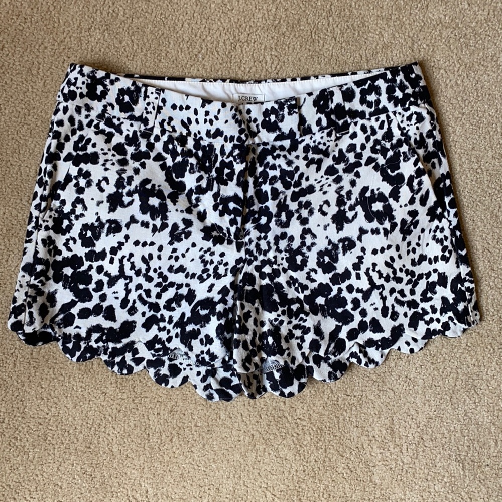 J. Crew Black and White Pattern Shorts